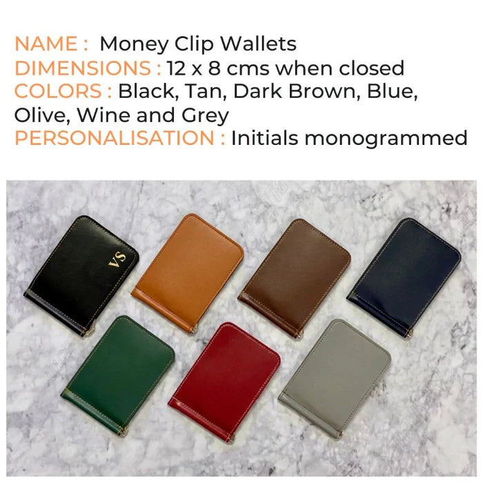 Money clip Wallet personalized