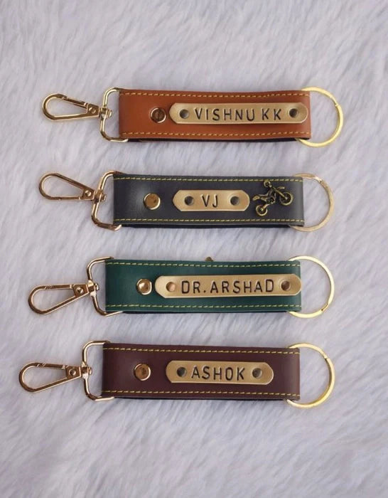 Personalized pu leather Key Chain's