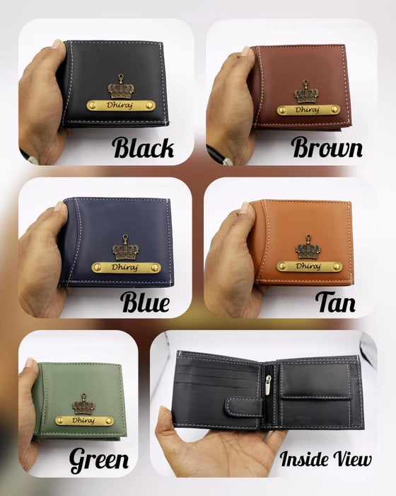 Supreme wallet customised black metal name plate