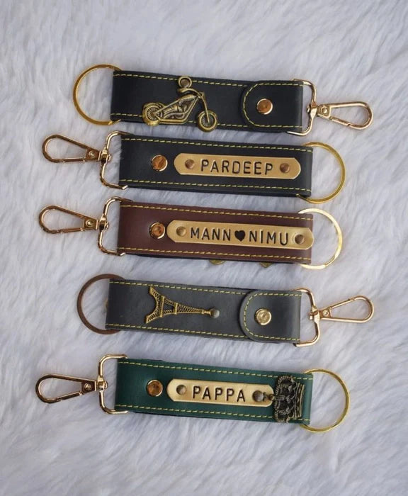 Personalized pu leather Key Chain's